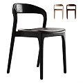 Dining Chair Leisure Chair Single Chair Chair Solid Wood Chair 3d model