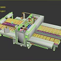 Automated Industrial Production Line Equipment Featuring Conveyor Belts And Mechanical Processing Units