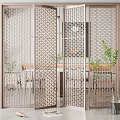 New Chinese-style partition metal partition 3d model