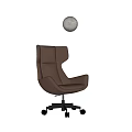 Modern Office Chairs With Gray And Brown Leather Upholstery Stylish Swivel Wheels Design