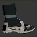Modern High Top Lifestyle Boot With Dark Green Silver Copper Accents And White Sole