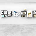 Creative Plate Decoration Arrangement On Wall With Circular And Framed Decor Pieces