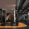Modern Fitness Gym Interior Featuring LOWESTRONG Equipment Treadmills Dumbbells And Bright Lighting