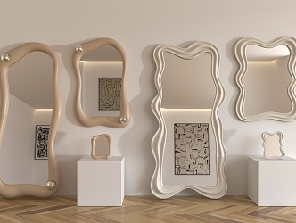 Modern Mirror Combination 3d model