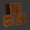 Wooden Storage Boxes For Household Items With Various Sizes Stacked And Open Lids