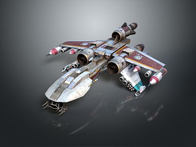 Modern fighter sci-fighter sci-fighter space fighter 3d model