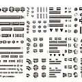 Collection of Pipes and Plumbing Fittings with Elbows Tees Valves and Connectors