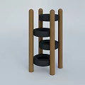 Playground Equipment with Wooden Poles and Stacked Tires Climbing Structure for Kids