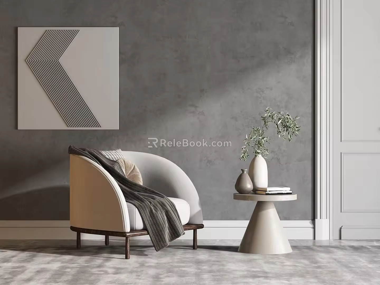 Modern single sofa single chair side several combination 3d model