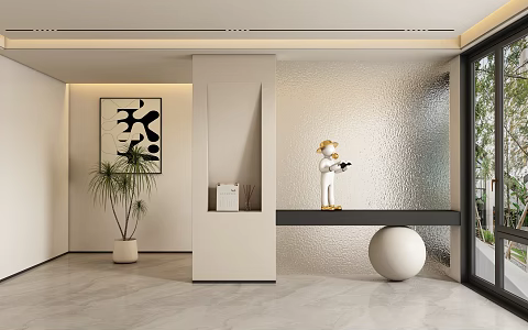 Entrance aisle partition 3d model