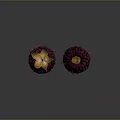 Fresh Dark Purple Raspberries With Green Leaves And Yellow Thorns On Dark Background
