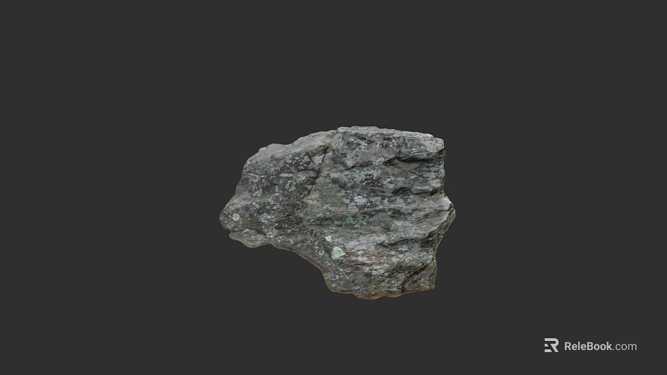 Detailed Natural Rock Microtopography With Rough Surface And Textured Structure 3d model 