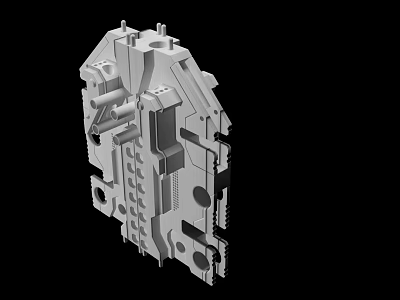 Industrial Equipment Mechanical Component Featuring Complex Metal Structure And Precision Engineering Design Details 3d model