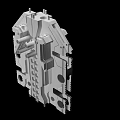 Industrial Equipment Mechanical Component Featuring Complex Metal Structure And Precision Engineering Design Details