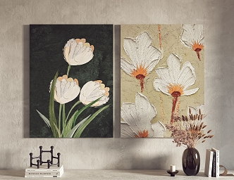 Modern Plant Painting Hanging Painting Decorative Painting 3d model