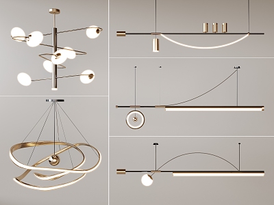 Modern chandelier 3d model