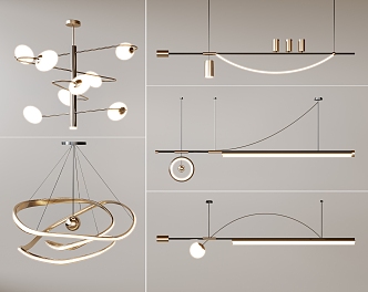 Modern chandelier 3d model