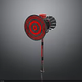 Unique Modern Weapon Featuring Red Target Design And Metal Hammer Structure