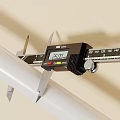 Precision Digital Vernier Caliper Measuring White Metal Pipe for Professional Hardware Tools