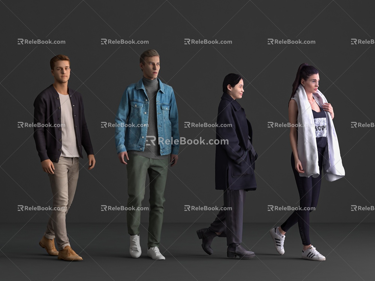 Fashion men and women model