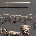 Minimalist Modern Hanging Chandeliers With Circular Spiral And Geometric Designs