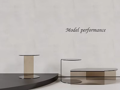 Modern Coffee Table Designs With Round Top And Metal Frame For Minimalist Spaces 3d model