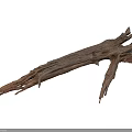 Natural Weathered Stone Like Wood Piece With Textured Surface On Dark Background