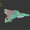 Futuristic Silver Aircraft Model With Sleek Wings And Metallic Design