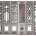 New Chinese Style Flower Window Carved Hollow Carved Door and Window Lattice Door and Window Carved Wood Carved Window Carved Door Carved Lattice Flower Window Carved Screen Partition 3d model