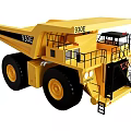 Yellow Large 930E Mining Dump Truck Heavy Duty Functional Vehicle 3d model