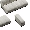 Sectional Sofa With Light Gray Fabric And Various Modern Curved Straight Configurations
