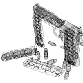 Detailed Studio Image Of Silver Pistol With Magazines And Bullets