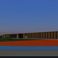 Outdoor Sports Fitness Complex With Football Field Running Track Basketball Courts And Green Areas