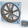 Square Design Air Conditioner Fan With Metal Grille Blades And Accessory