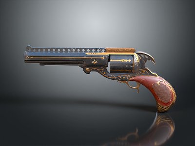 revolver pistol semi-automatic pistol automatic pistol modern weapon hot weapon 3d model