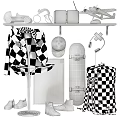 Stylish Fashion Doll Featuring Leather Jacket Skateboard Headphones And Backpack Accessories