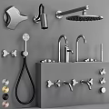 Modern Chrome Bathroom Faucets With Shower Head And Fixtures In Various Styles
