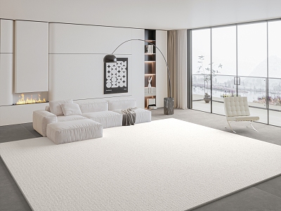 Living room carpet 3d model