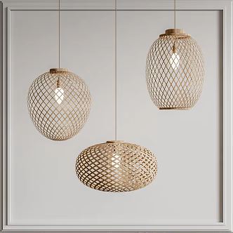 Japanese Chandelier Combination 3d model