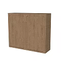 Modern Minimalist Wooden Entryway Cabinet Sideboard With Double Door Design And Natural Wood Finish