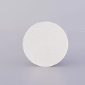 Minimalist White Circular Clock With Concentric Circle Patterns For Home Decor 3d model