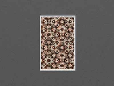 Deep Gray Background Wall With Orange Brown And Black Interlaced Diamond Pattern And White Border 3d model