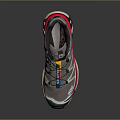 Salomon 800 Trail Running Shoes With Colorful Laces Red Accents And Durable Sole