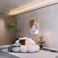 Skyline lamp linear lamp steel strip lamp decorative lamp 3d model