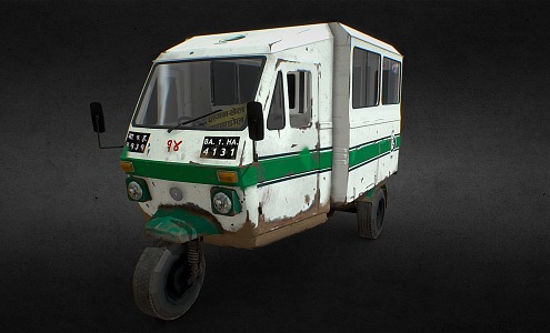 Industrial LOFT tricycle tuk 3d model