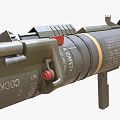 Anti-tank rocket launcher combination realistic anti-tank weapon rocket launcher heavy weapon war military 3d model