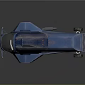 Blue Industrial Mechanical Device With Large Wheels Conveyor Belt And Inclined Top Structure