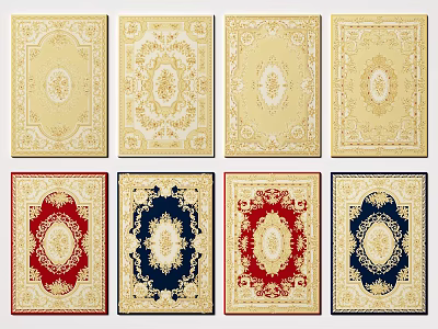 European-style square carpet fabric carpet 3d model European-style square carpet fabric carpet 3d model