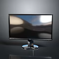 Sleek Modern Flat Panel Monitor With High Definition Screen And Metallic Base Design