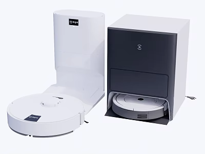 Smart Robot Vacuum Cleaner With Dust Collection Base And Automatic Charging Function 3d model